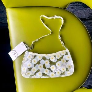🌼Zara Transparency Printed Daisy Mini Shoulder Bag